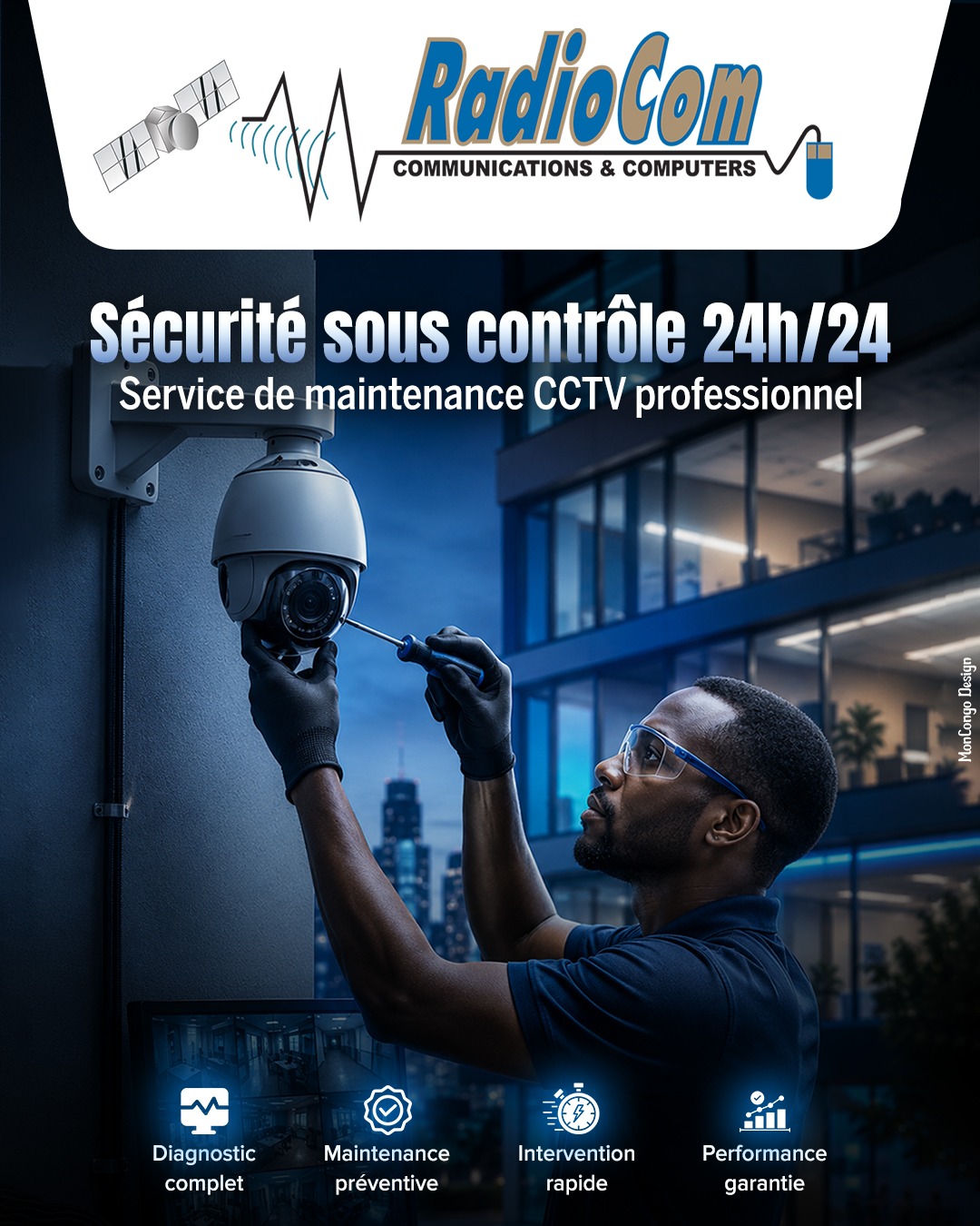 Sécurité sous contrôle 24h/24 maintenance CCTV professionnel