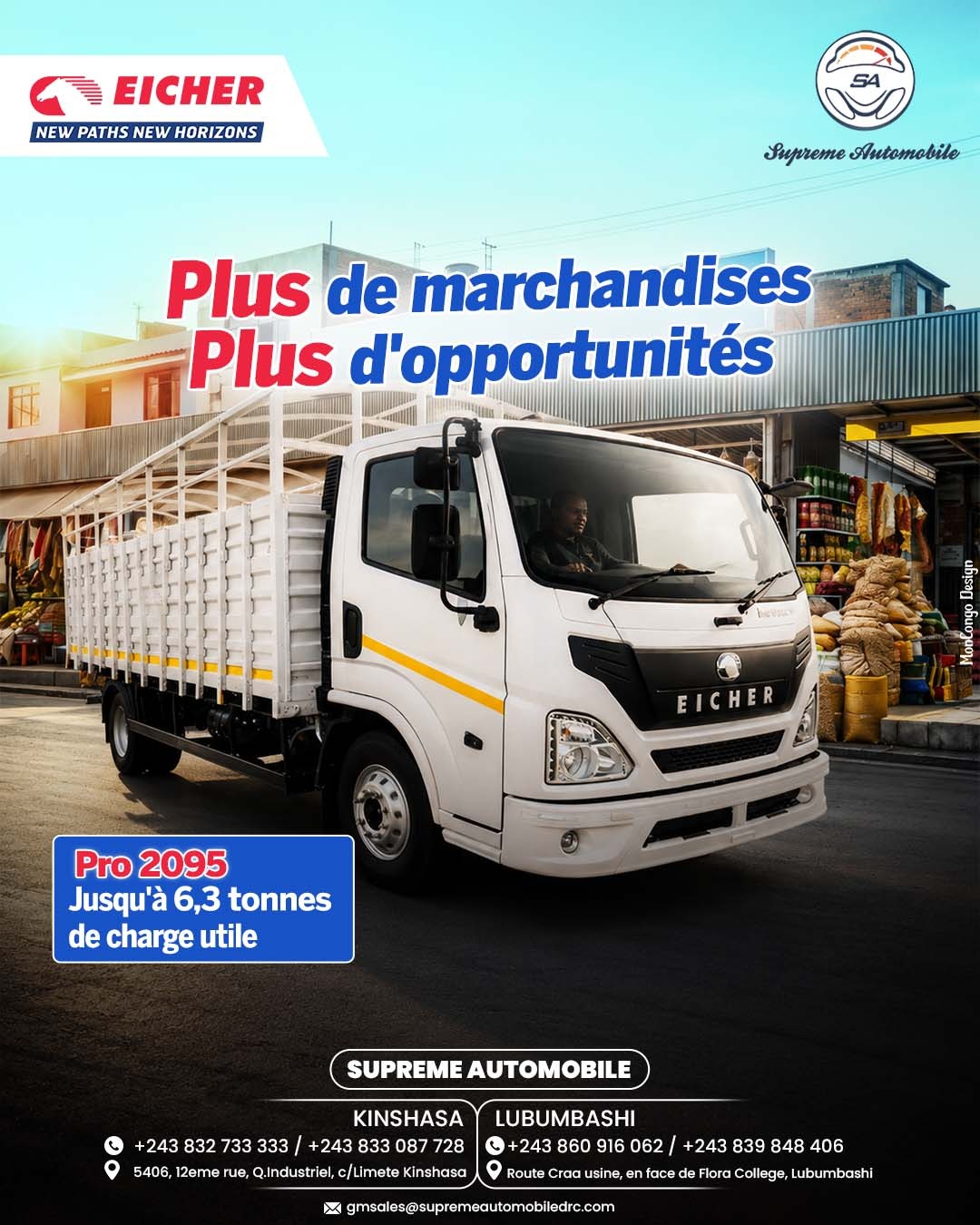 Plus de marchandises Plus d'opportunités