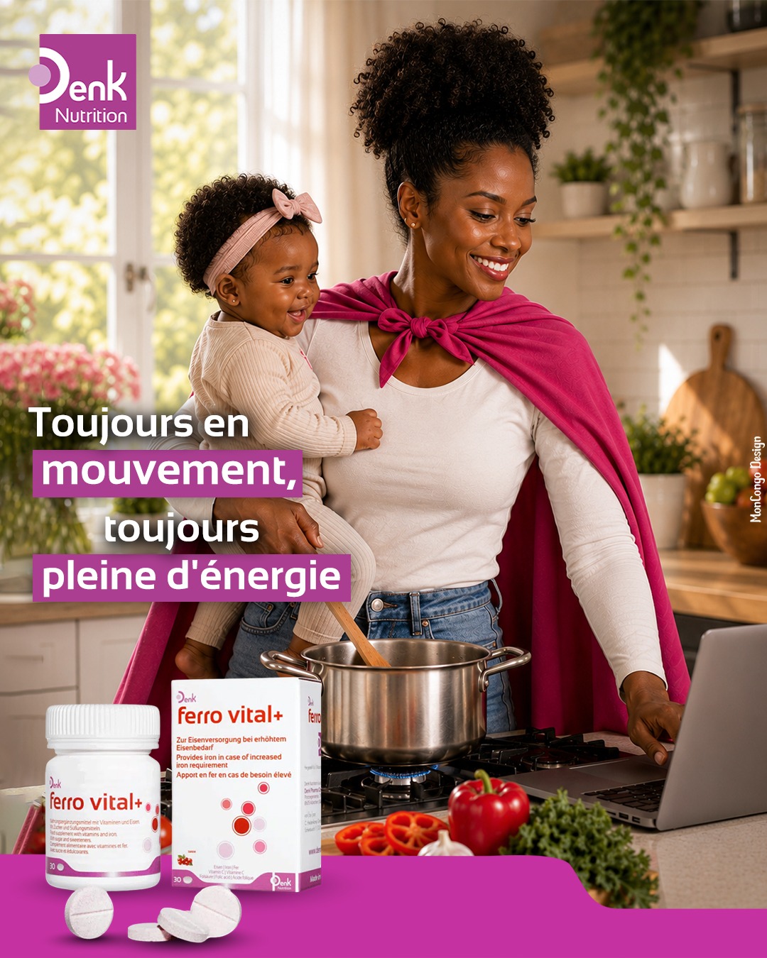 Toujours en mouvement. Toujours pleine d'énergie.