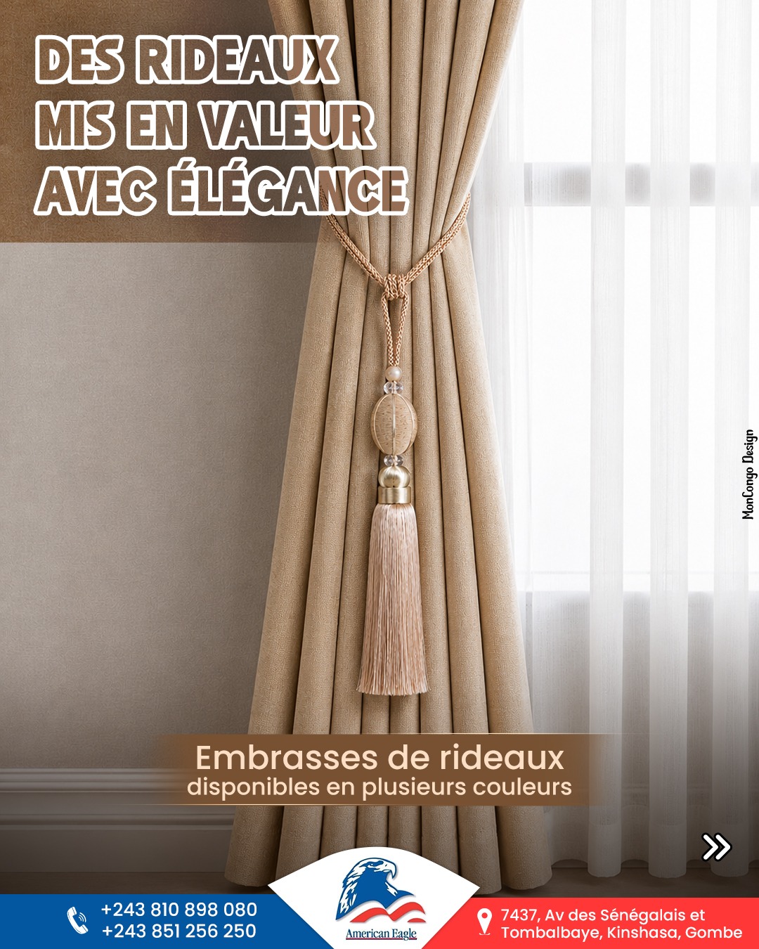 Des rideaux mis en valeur avec élégance