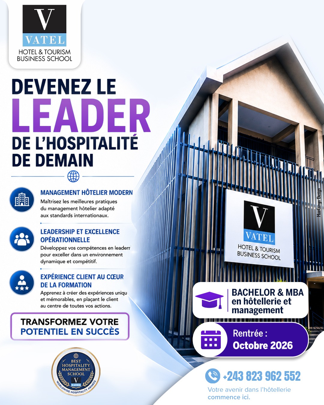 DEVENEZ LE LEADER DE L’HOSPITALITÉ DE DEMAIN