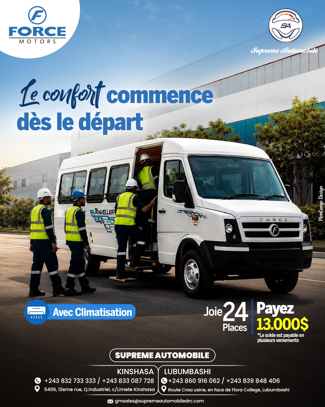Le confort commence dès le départ