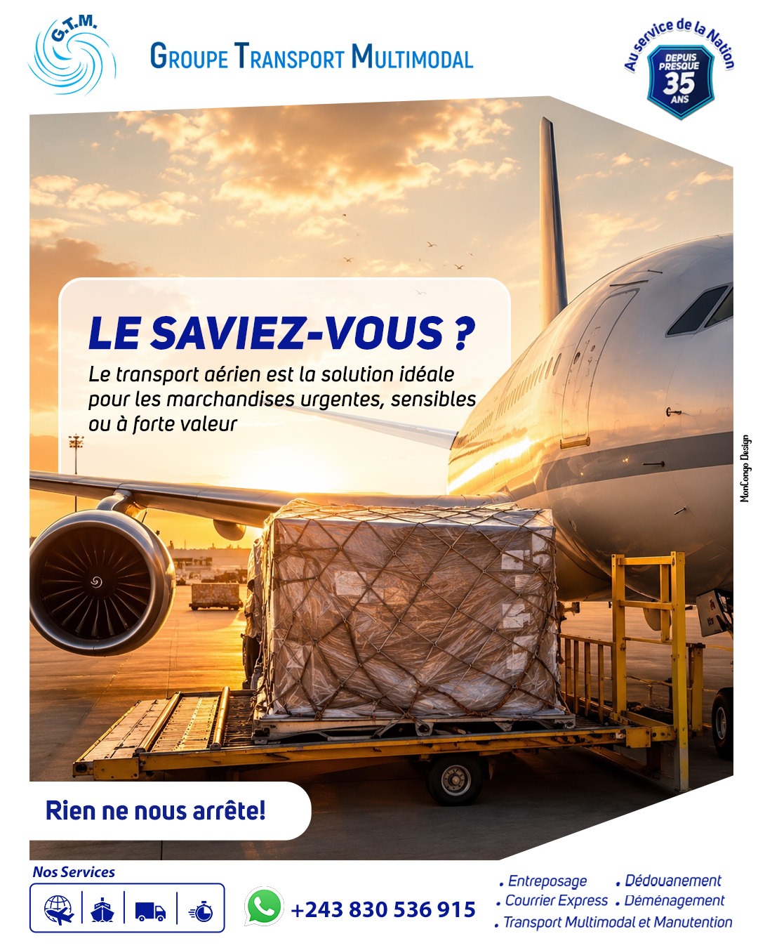 Accélérez vos exportations grâce aux solutions de fret aérien proposées.