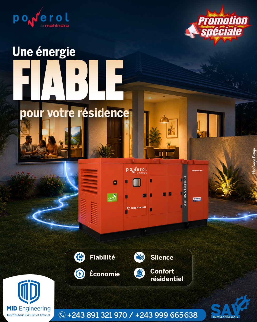 Une énergie  fiable  pour votre résidence