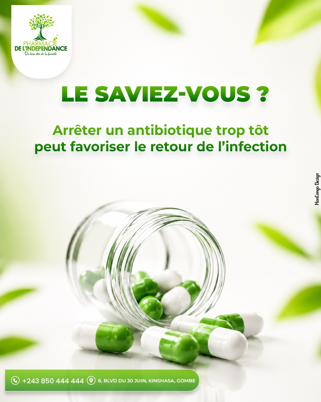 Un arrêt prématuré peut favoriser la réapparition de l’infection