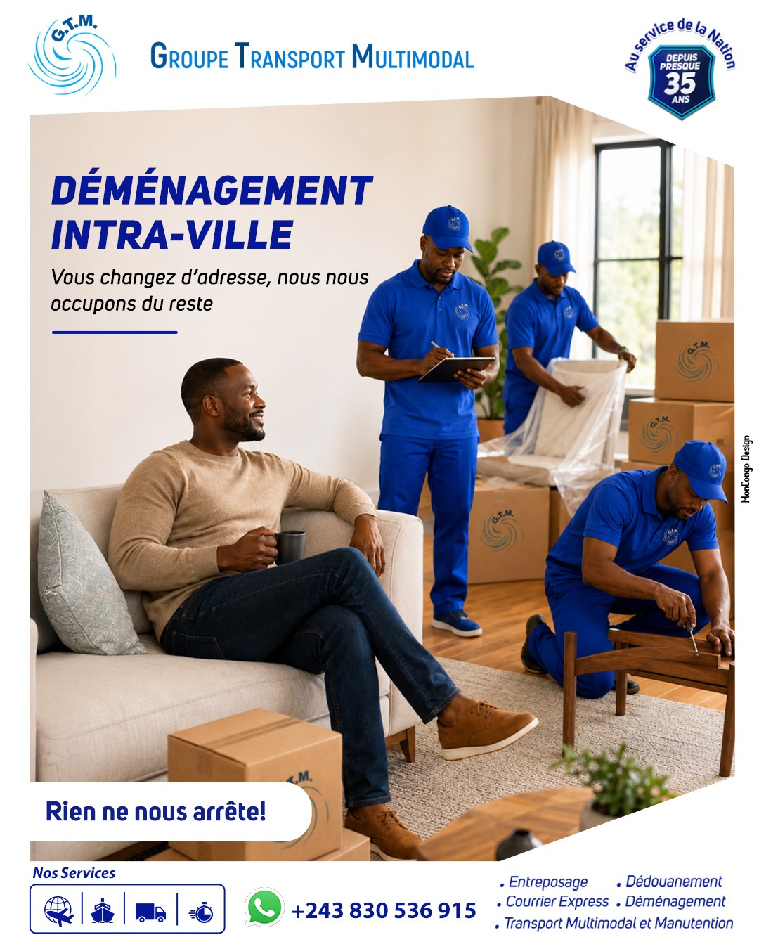 Vous déménagez dans la même ville, à Kinshasa ou Lubumbashi ?