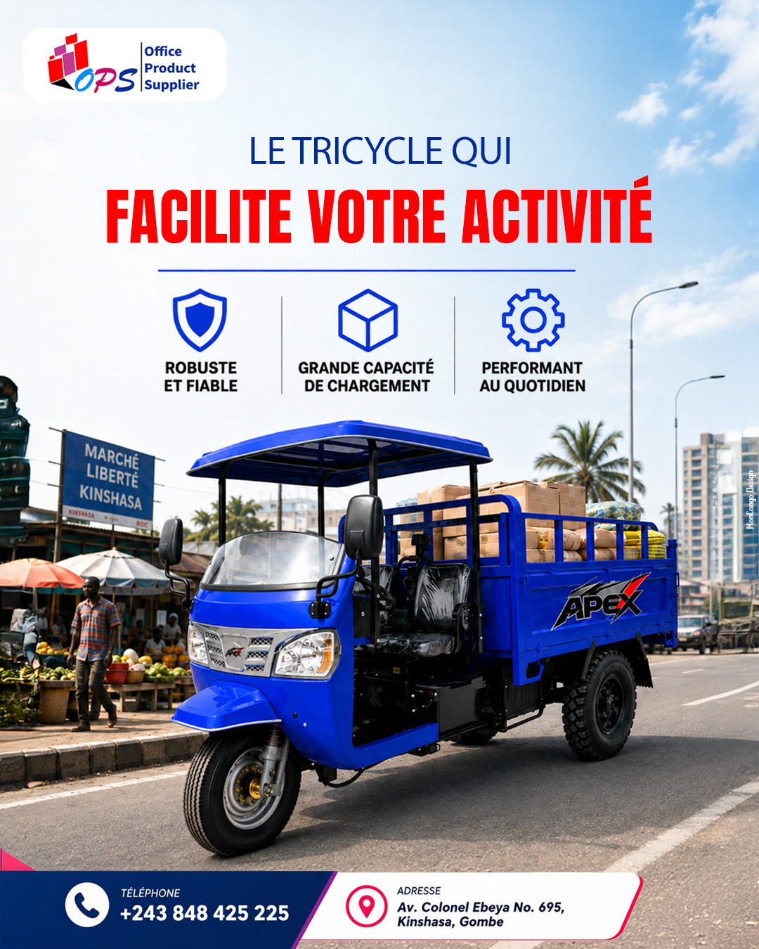 Le tricycle qui facilite votre activité