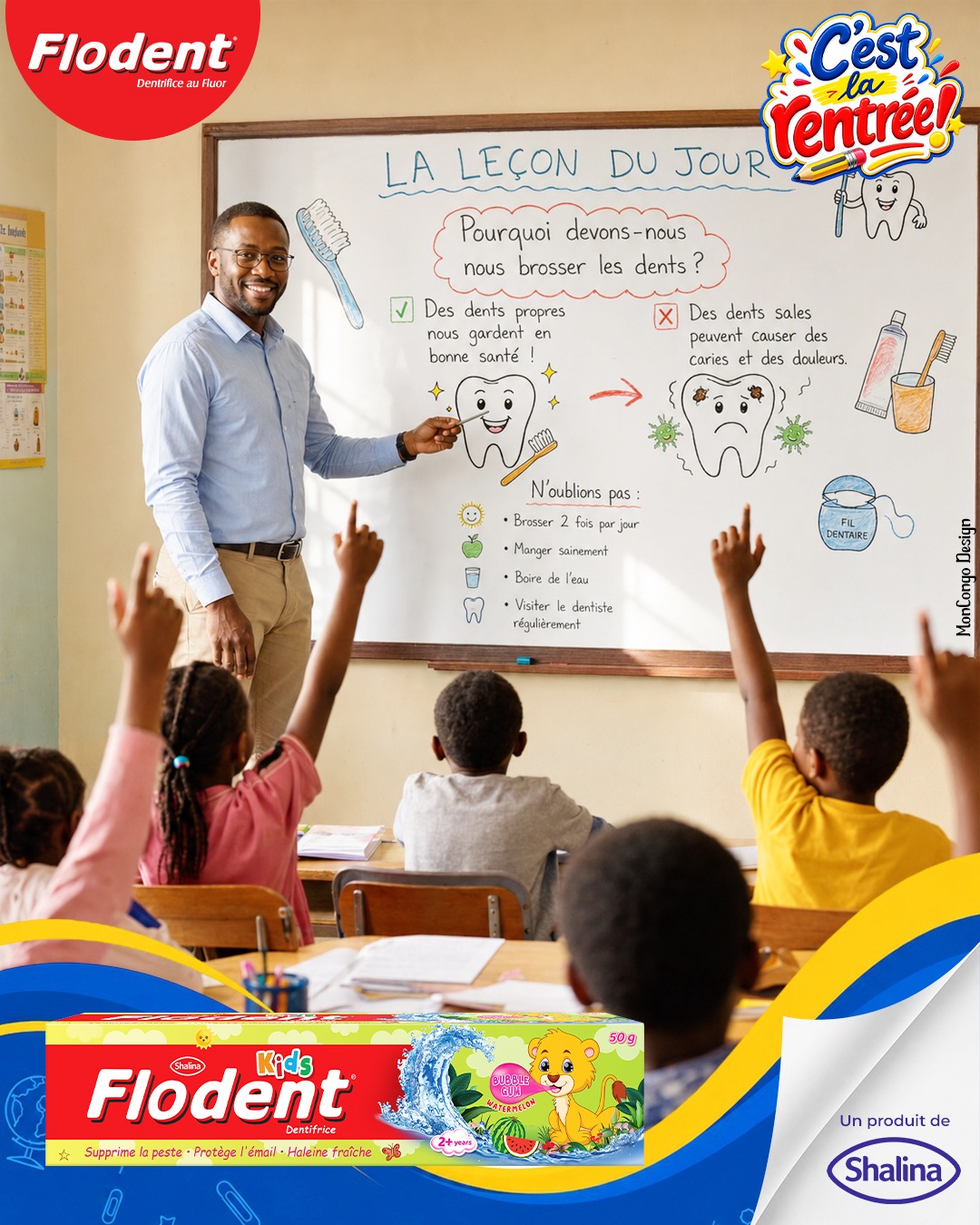 Des dents fortes commencent par un bon brossage !