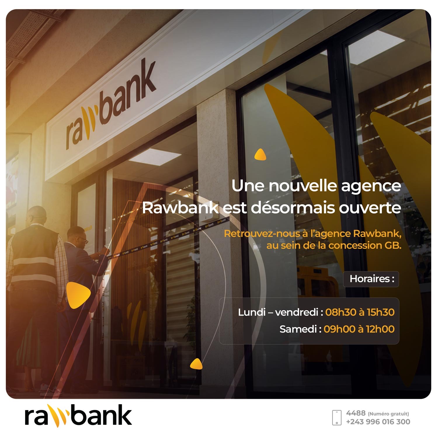 Découvrez votre nouvelle agence Rawbank GB