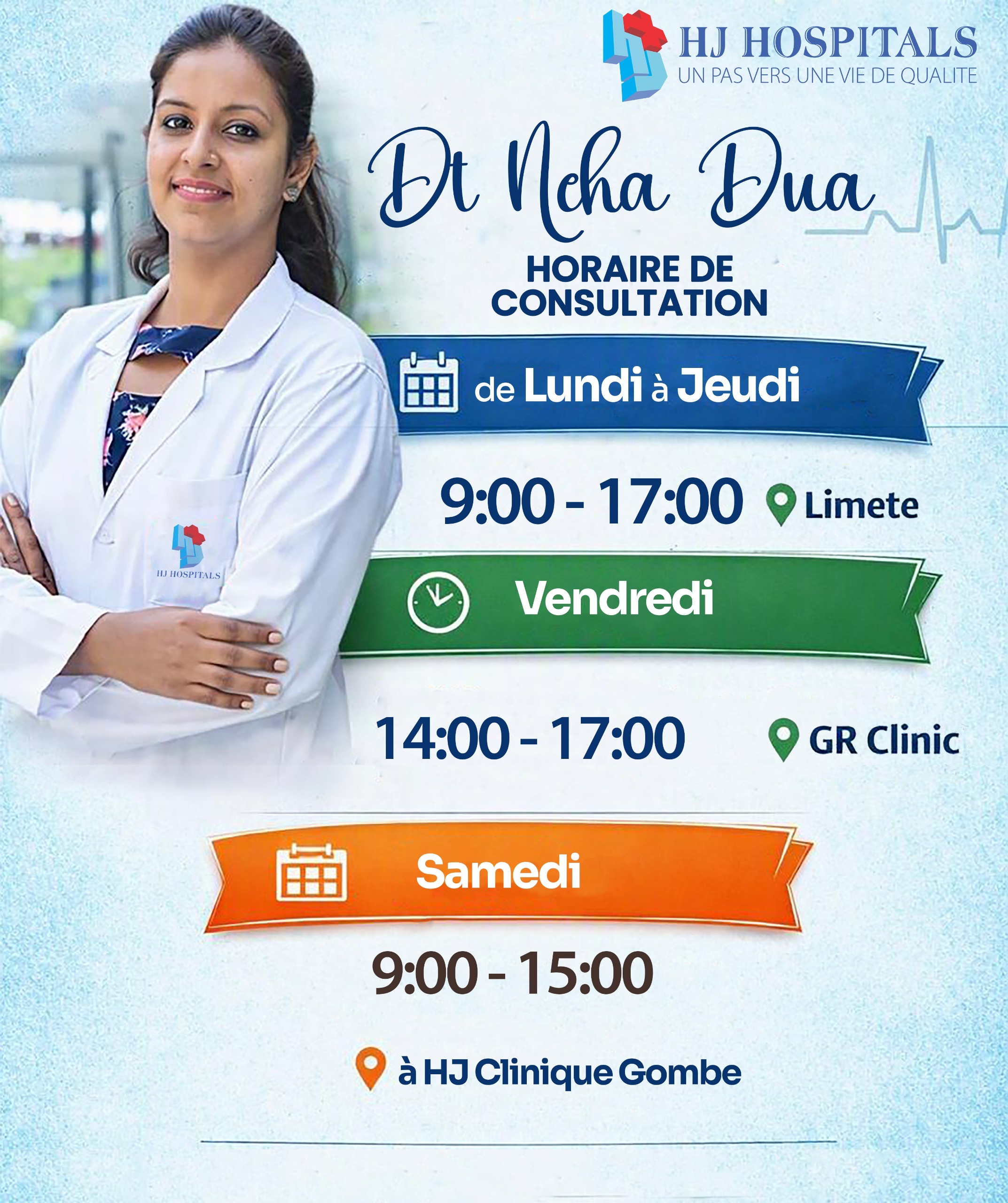 Consultations avec Dr Neha Dua 🩺