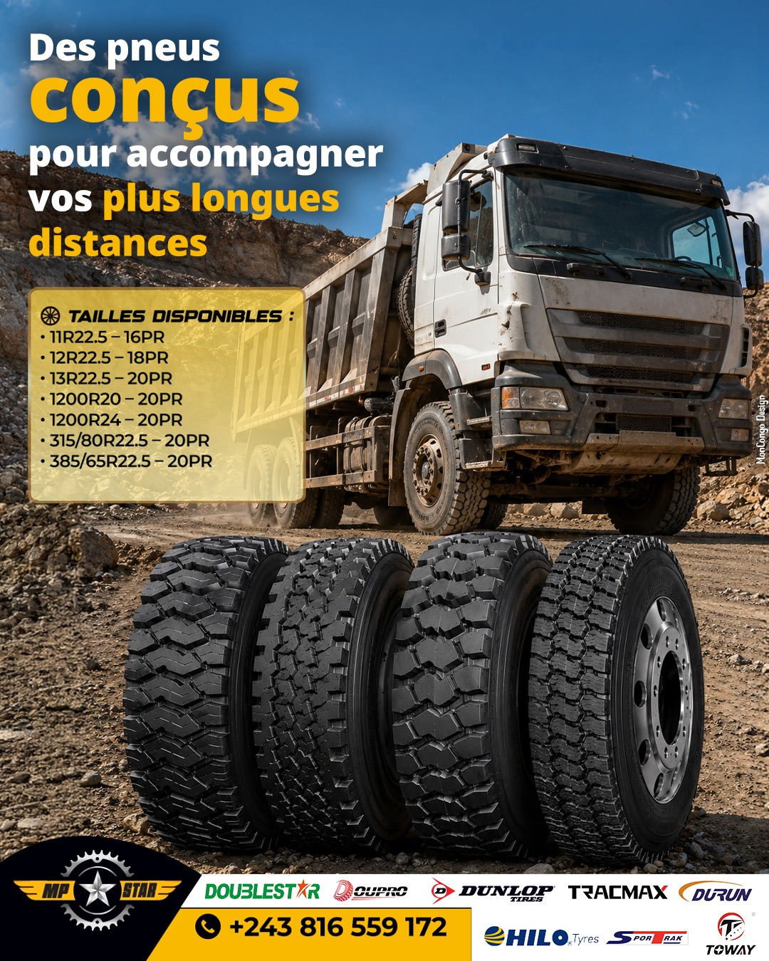 Des pneus conçus pour accompagner vos plus longues distances 