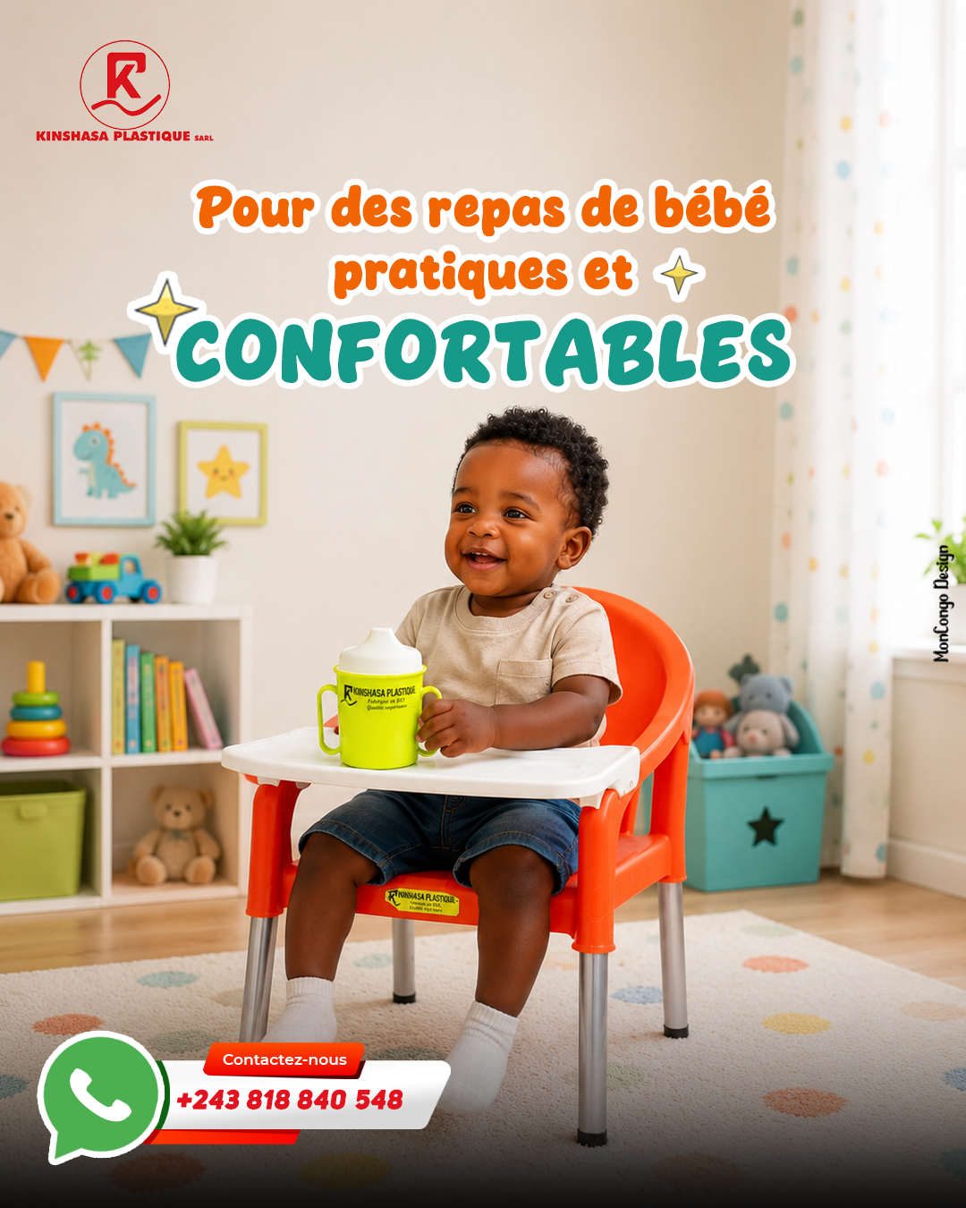 Pour des repas de bébé, pratiques et confortables