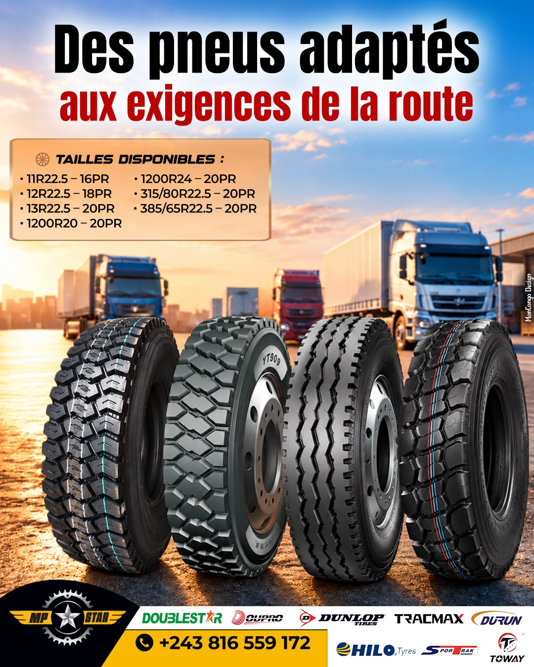Des pneus adaptés aux exigences de la route