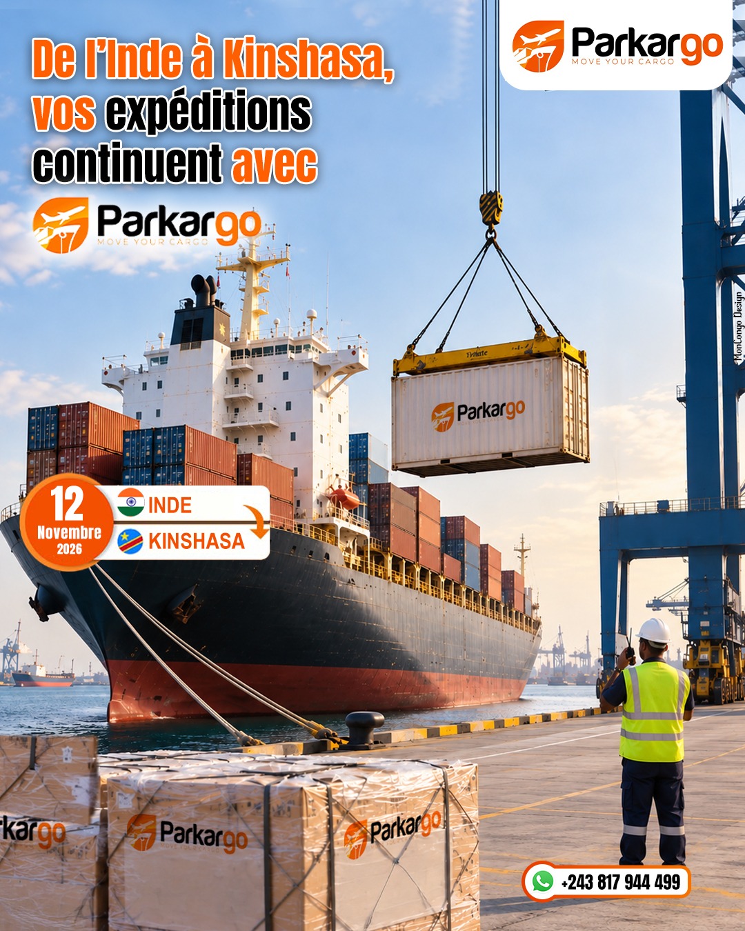 De l’Inde à Kinshasa, vos expéditions continuent avec Parkargo.