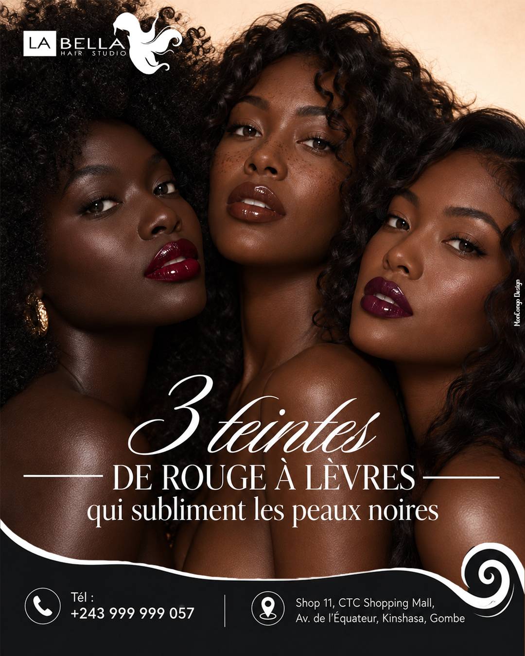 3 couleurs de rouge à lèvres qui subliment les peaux noires