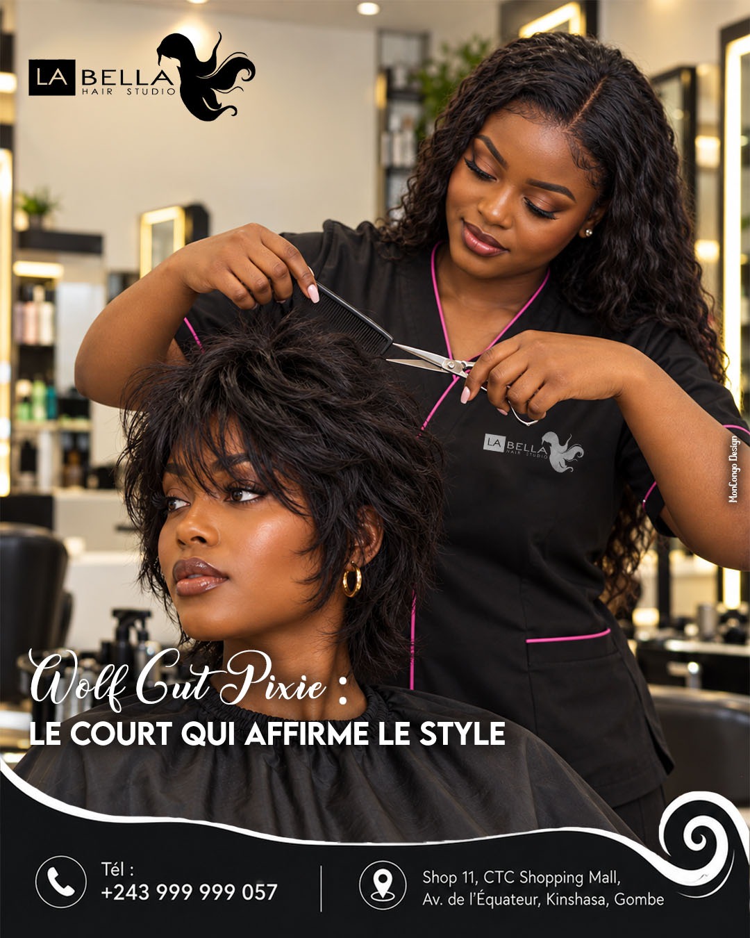 Audacieuse et particulièrement mise en valeur sur les cheveux texturés 