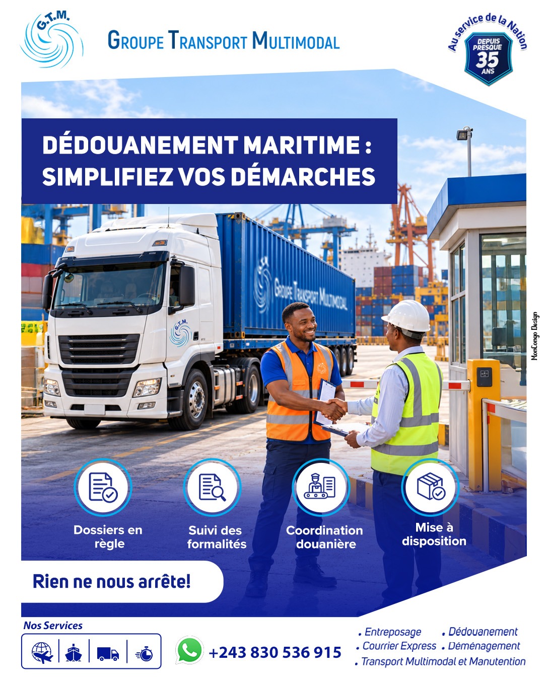 Vous accompagne dans vos opérations de dédouanement maritime