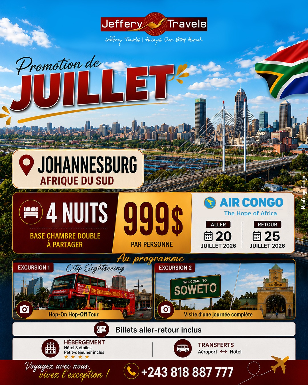 Offre exclusive : 5 jours à Johannesburg pour seulement 999 $