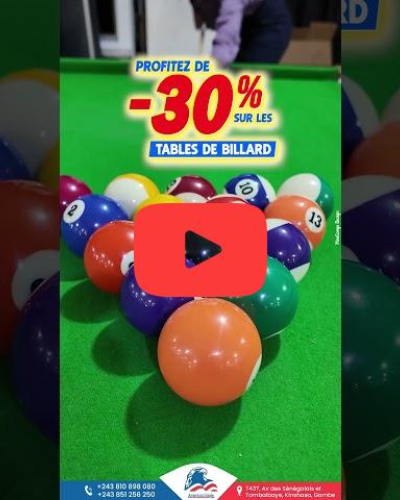  -30 % sur les tables de billard et sur les articles de sport