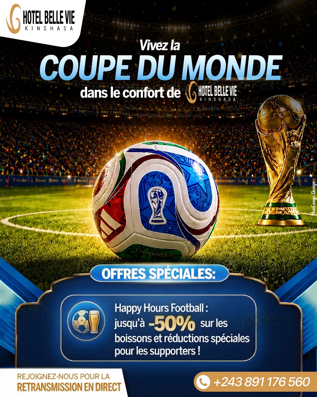 Vivez la Coupe du Monde dans un cadre confortable et élégant.