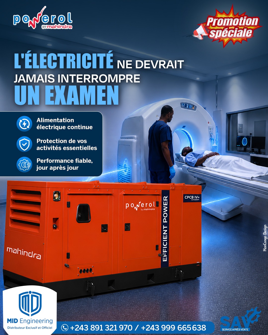 L'électricité ne devrait jamais interrompre un examen 