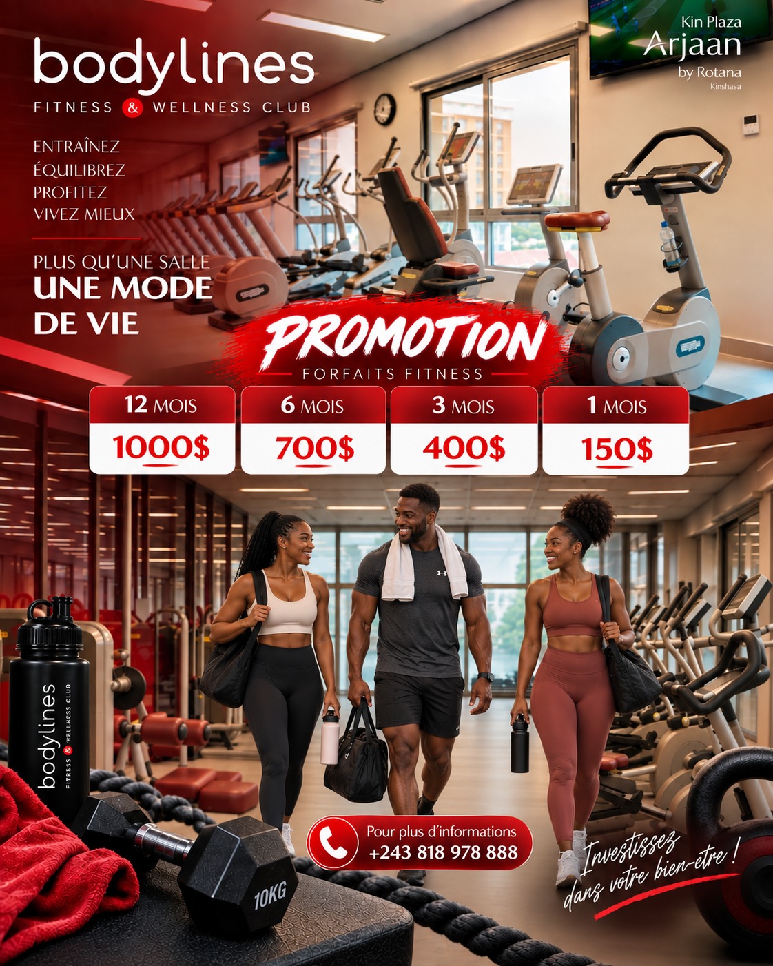 Abonnement fitness dès 150 $/mois