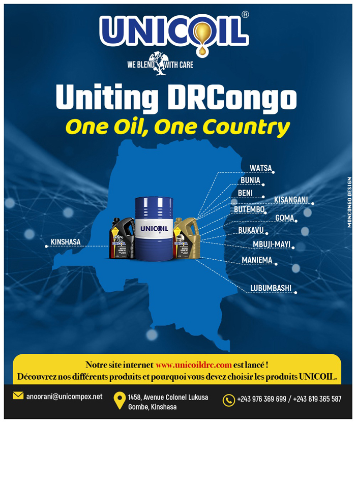 Unicoil Kinshasa Lubrifiants Lubricants Engine Oil RDC