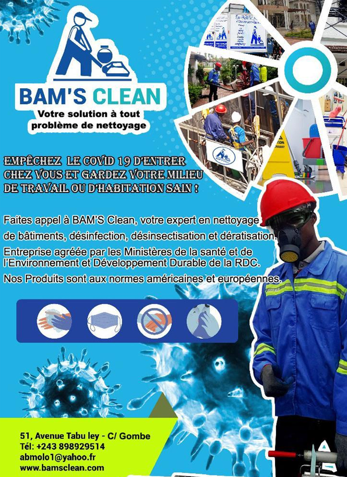 ETS BAM'S CLEAN – Kinshasa – RD Congo – MonCongo 