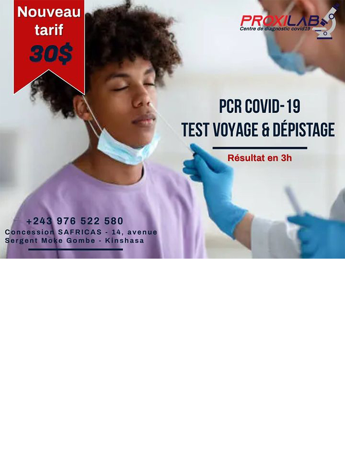 Proxilab - Test Covid- Laboratoires - Kinshasa - RD Congo - MonCongo