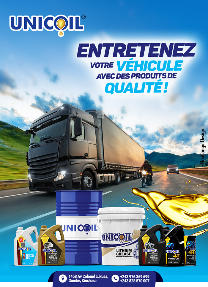 Unicoil Kinshasa Lubrifiants Lubricants Engine Oil RDC
