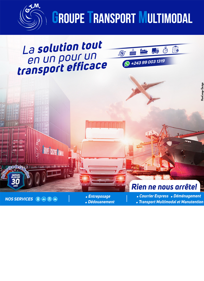 GROUPE TRANSPORT MULTIMODAL (G.T.M.) – Transport - Partenaire - Cargo - Kinshasa – RD Congo - MonCongo
